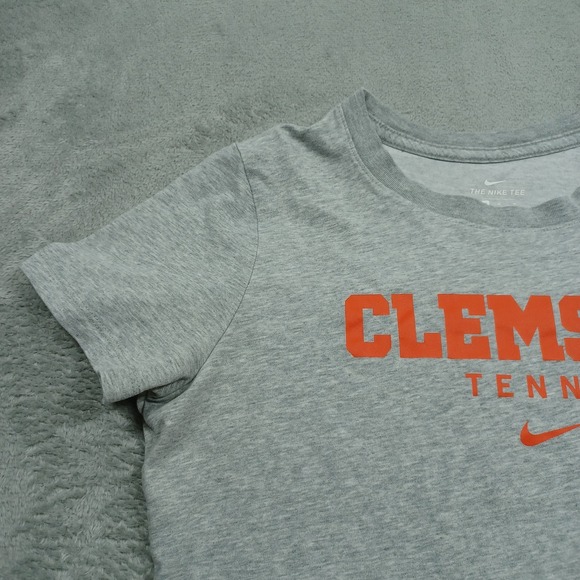 Clemson Tigers Shirt Womens Medium Gray Nike Tennis - Picture 3 of 8